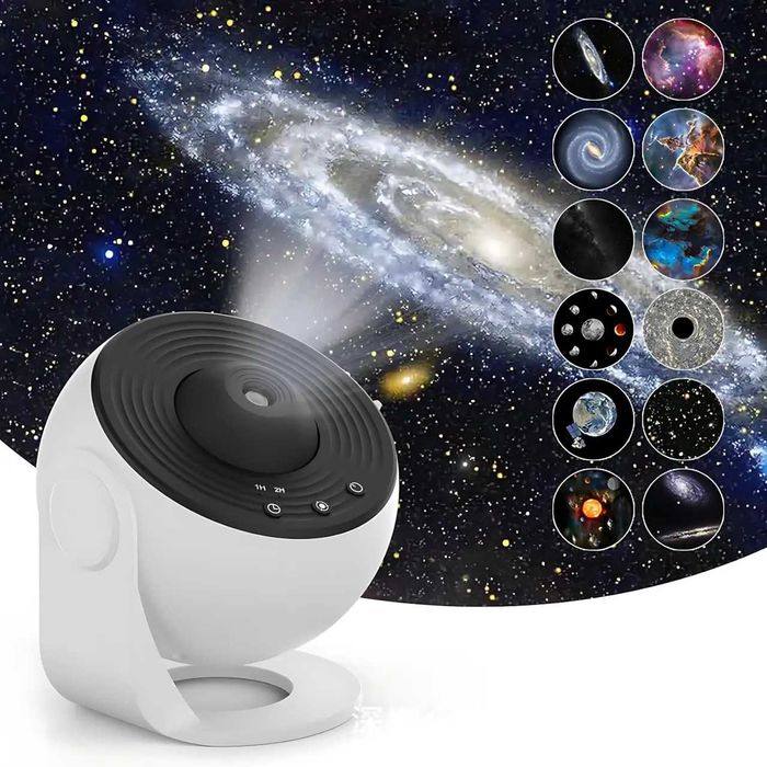 Проектор звездного неба вращающийся на 360°, светильник-планетарий
