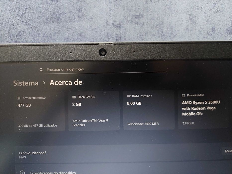 Lenovo Ideapad 3 como novo