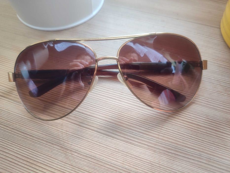 Okulary pilotki kolor złoty