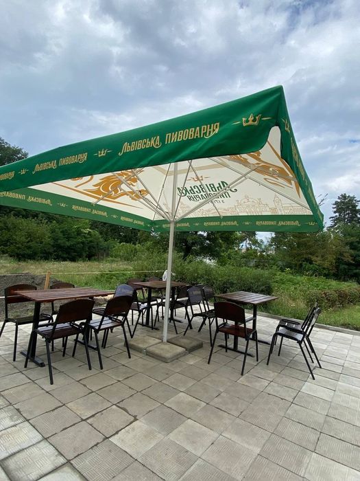 Парасоля 4 на 4 м, зонт стільці , столи