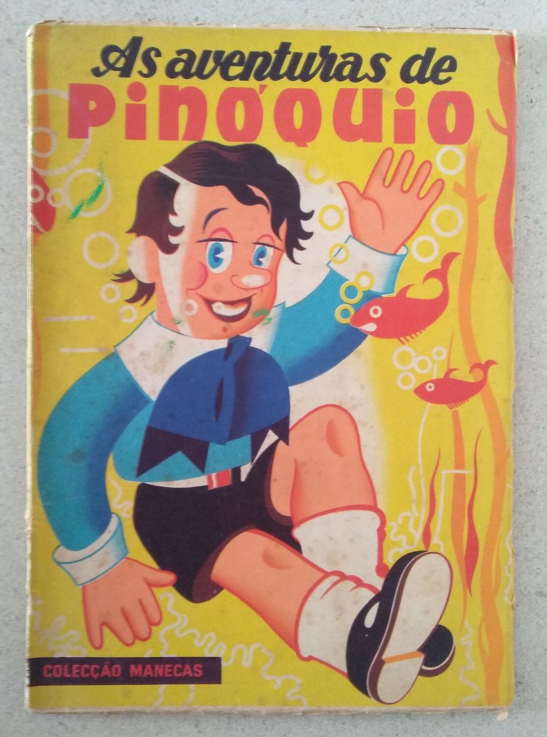 Livro do Pinóquio dos anos 60