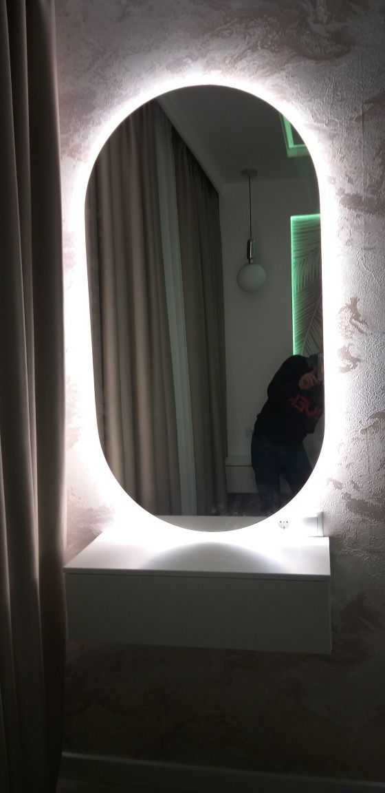Зеркало с подсветкой led, зеркало для ванной.