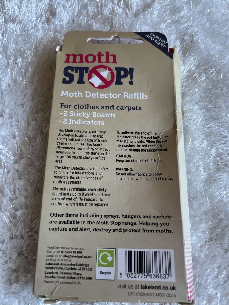 Łapki na ćmy moth stop