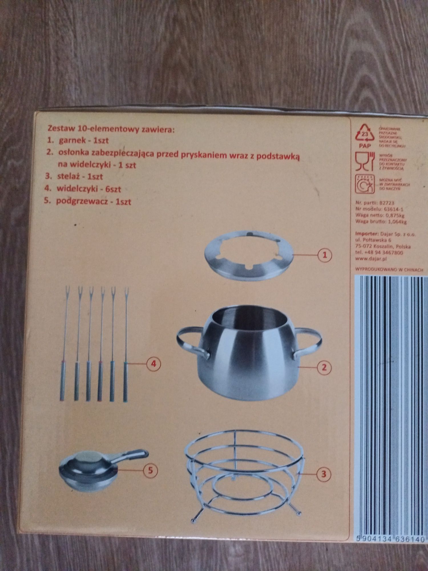 Zestaw fo fondue do founde mięsnego  oraz serowego