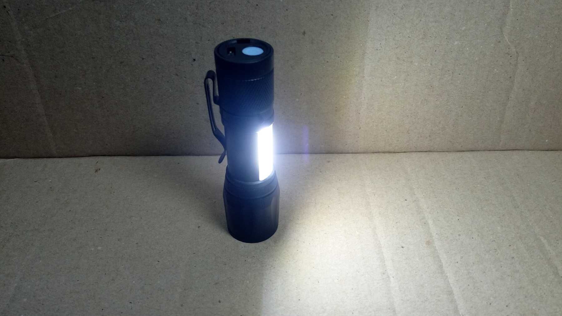 Світлодіодний ліхтар з акумулятором (зарядка від USB).