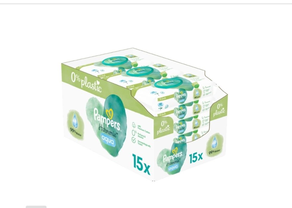 Chusteczki pampers aqua 15 opakowan x48sztuk