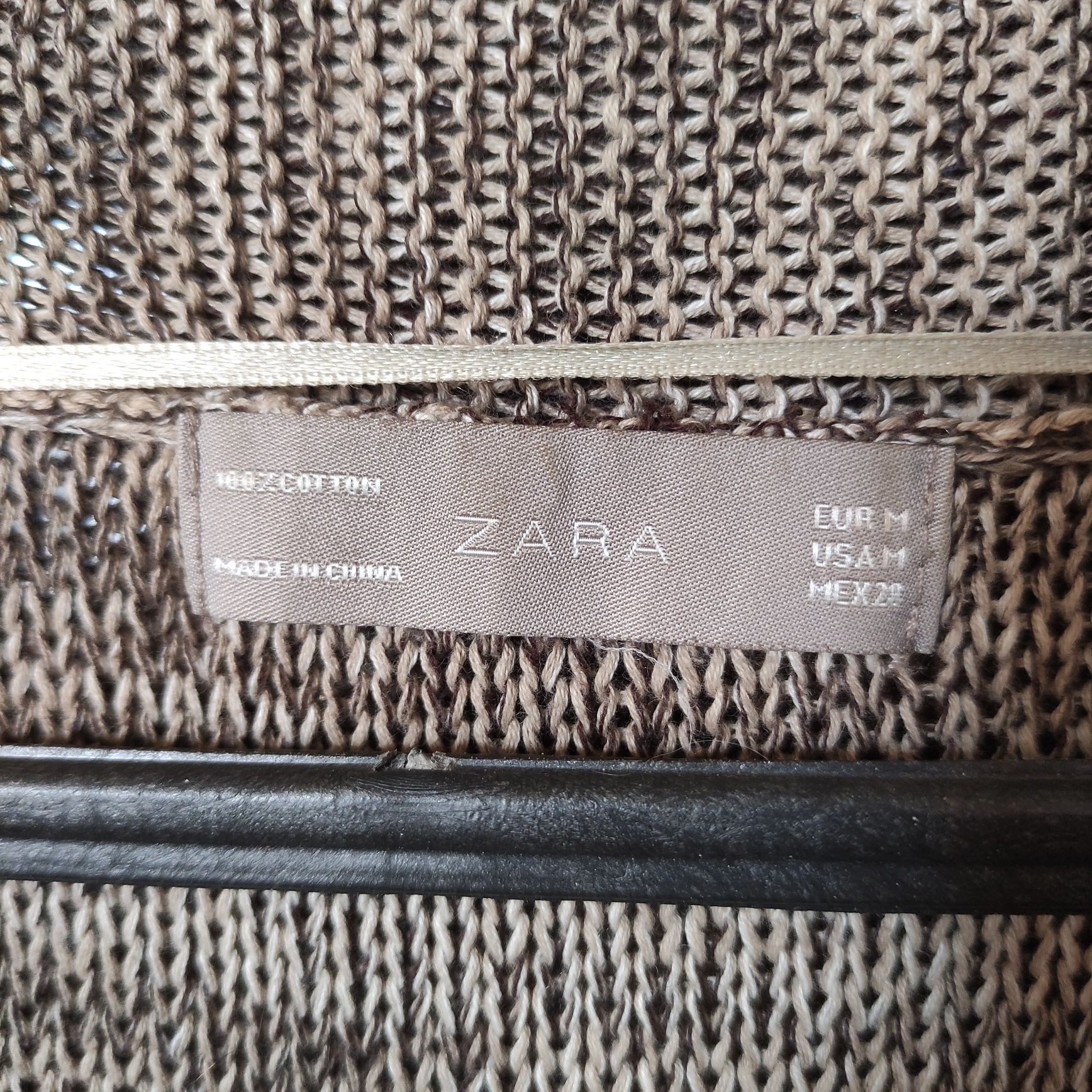 Женский кардиган ZARA вязаный Шерстяной