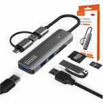 HUB USB-C 7W1 3x USB 3.0 Czytnik Kart SD TF COMBO Zenwire