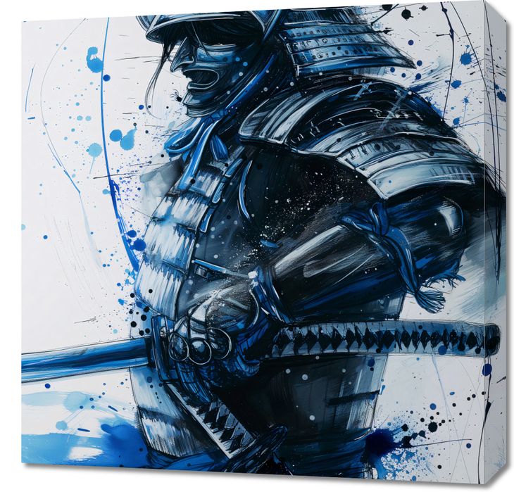 Obraz 60x60cm Samuraj w Błękicie