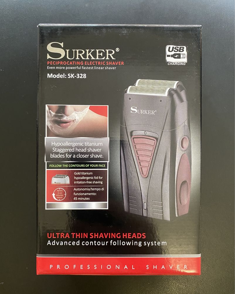 Професійний шейвер Surker ProFoil Lithium Shaver Black (SK-328)