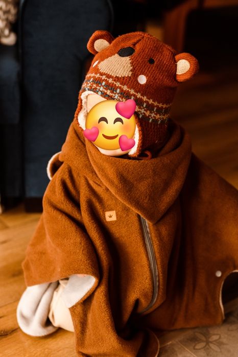 Poncho miś dla dziecka