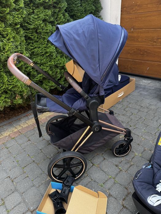 Cybex Priam zestaw gondola, spacerówka, nosidełko z bazą