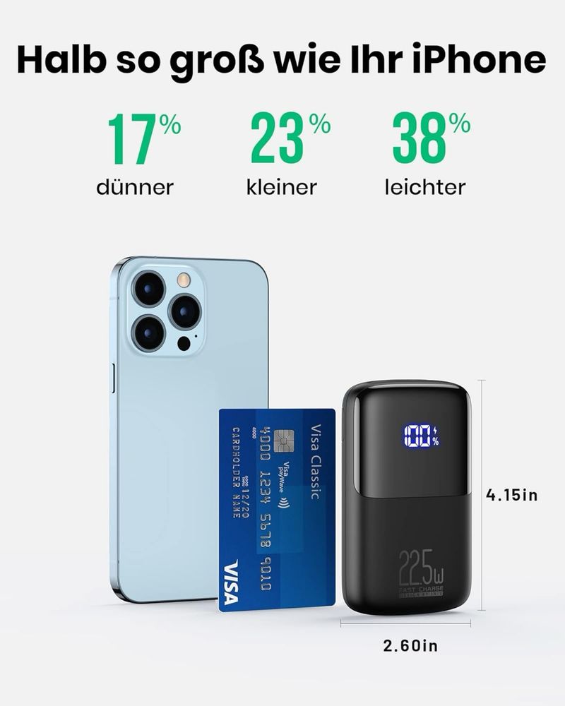 INIU Mini Powerbank z szybkim ładowaniem 5500 mAh 22,5 W