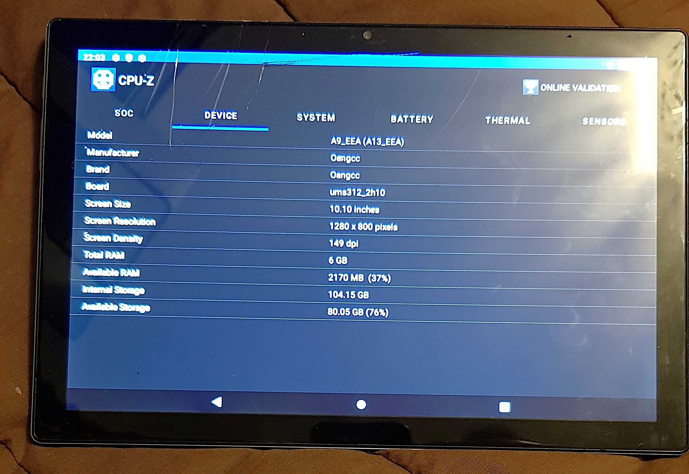 tablet 10 cali Oangcc WiFi