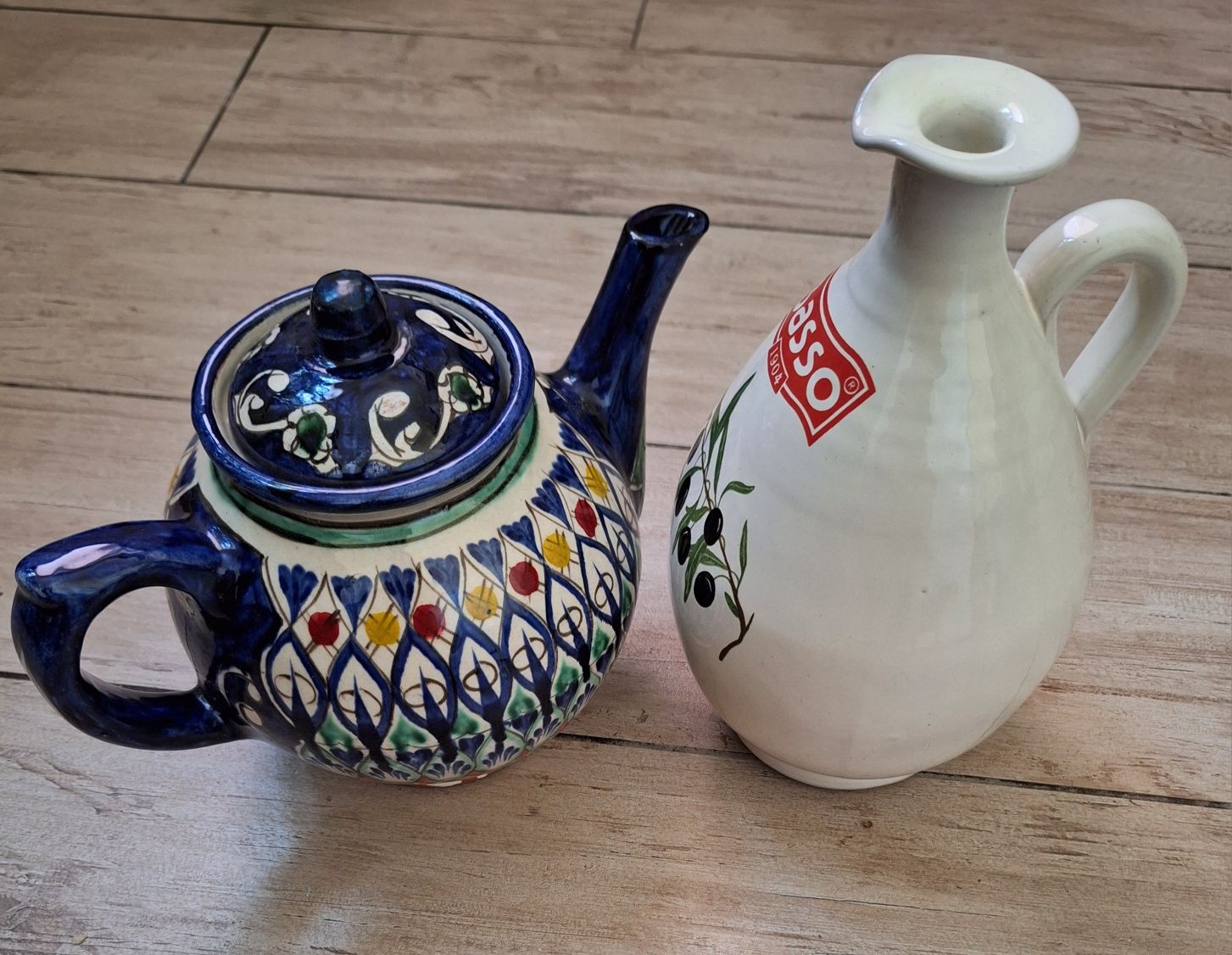Чайник керамика узбекский рисунок Кувшин под оливковое масло