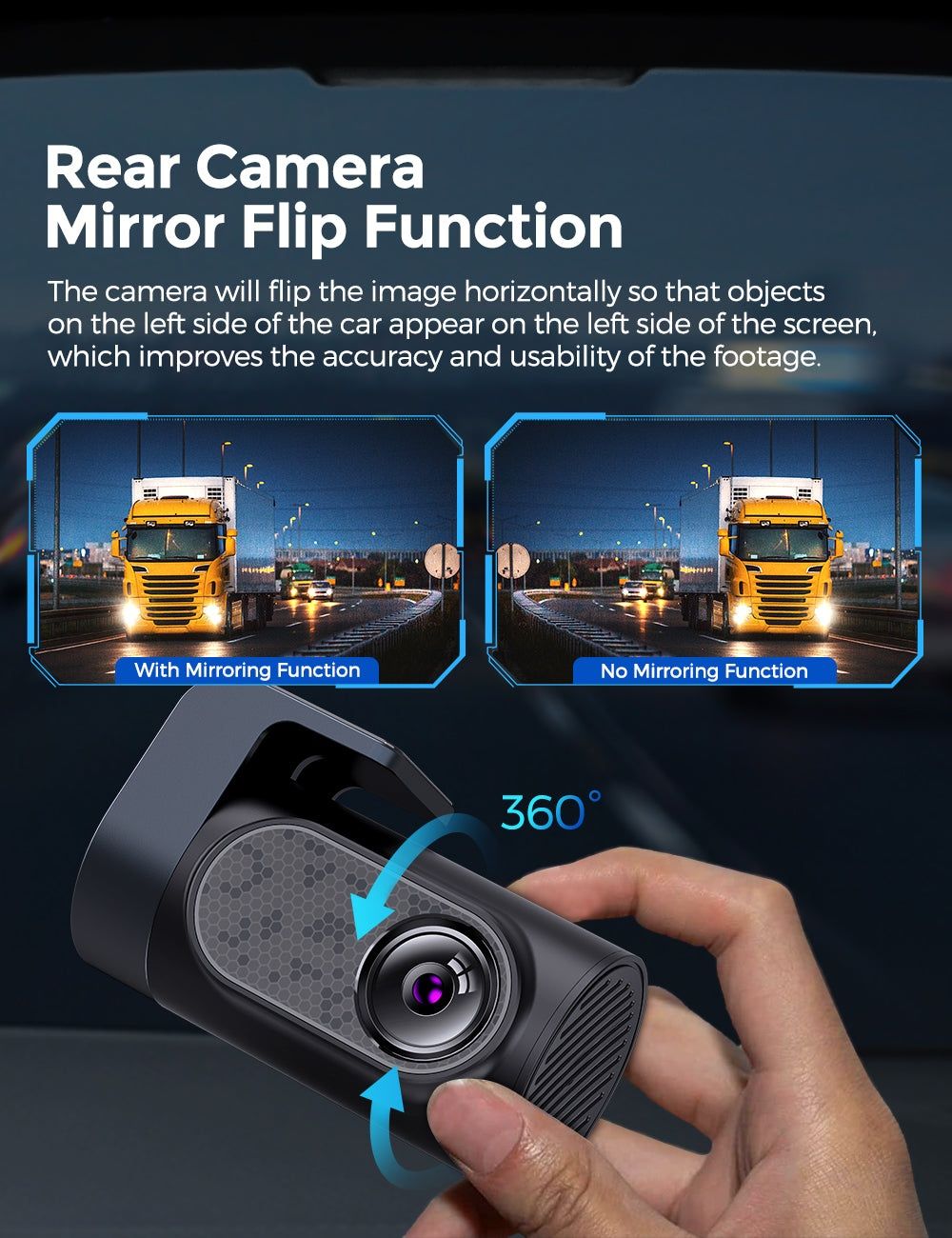 Kit 2 Câmaras Dashcam 4K e Retaguarda com Cartão Azdome M550 Pro WiFi