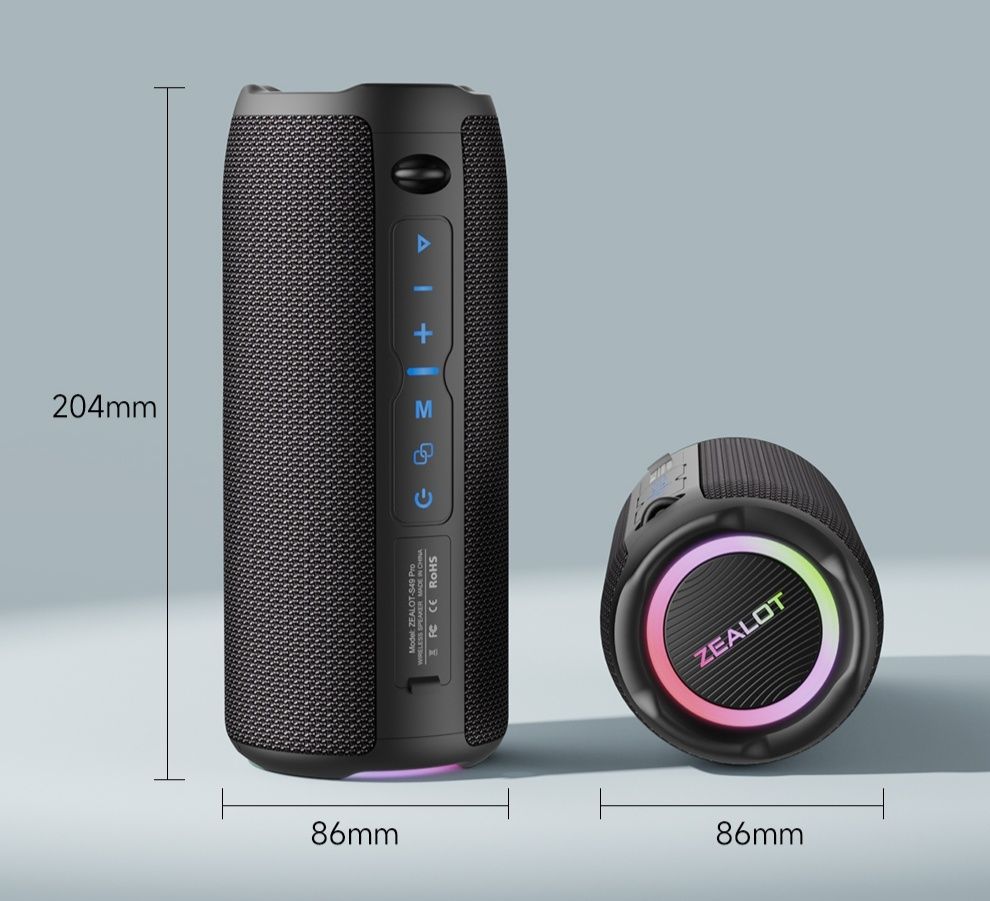 Стерео пара  колонок Zeаlot S49Pro, бездротова, TWS, mp3-плеер