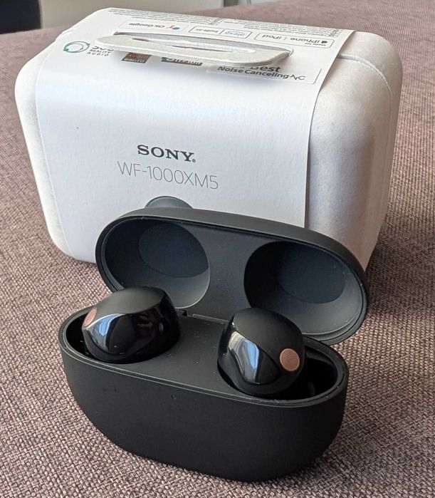 Sony WF-1000XM5 słuchawki bezprzewodowe, gwarancja, pełny zestaw +etui