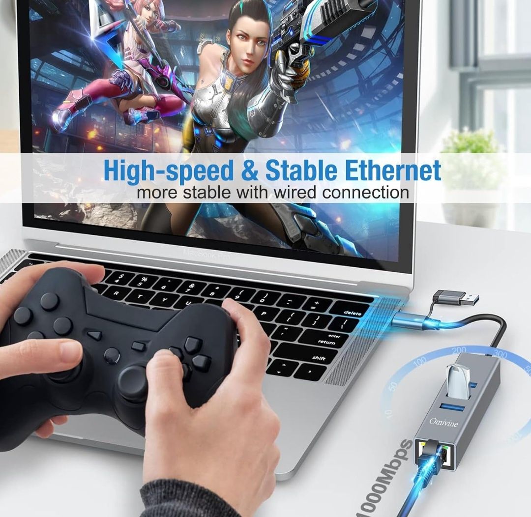 Omivine Adapter USB typu C na Ethernet