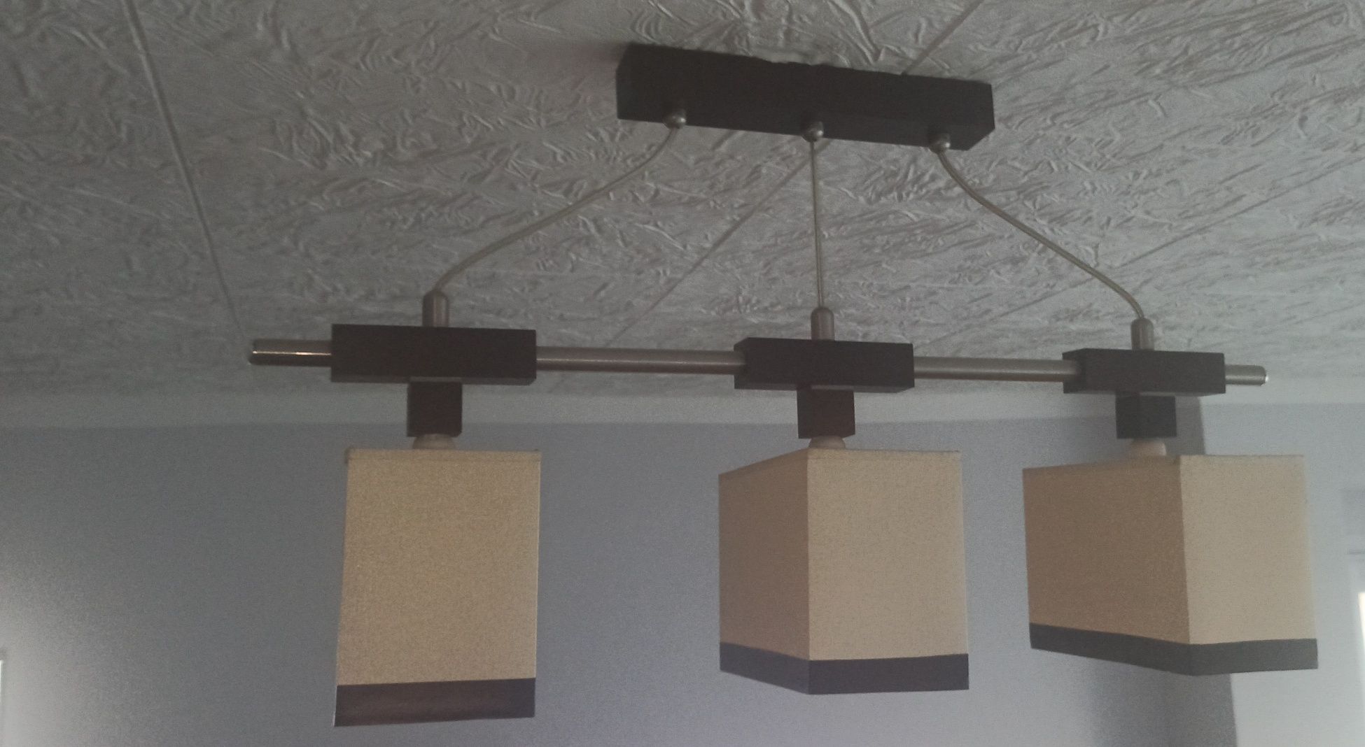 Lampa wisząca kolor wenge/ecru