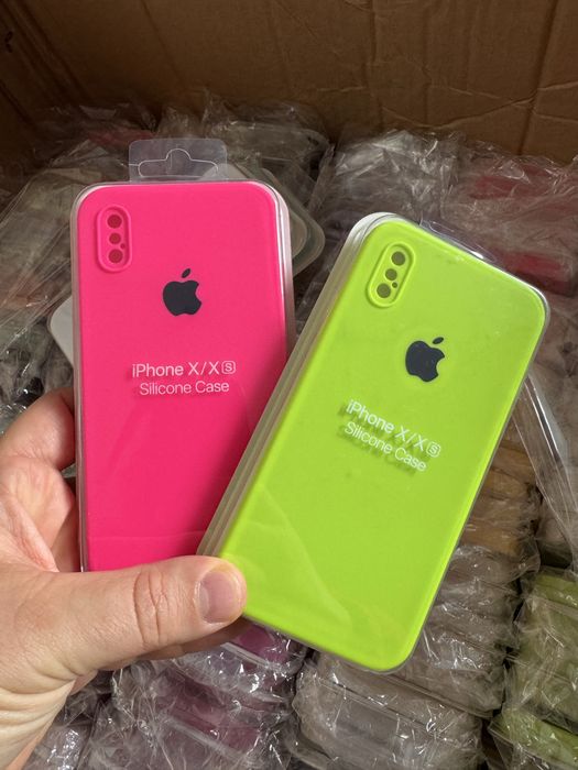 Чехол silicone case айфон X/XS квадратный