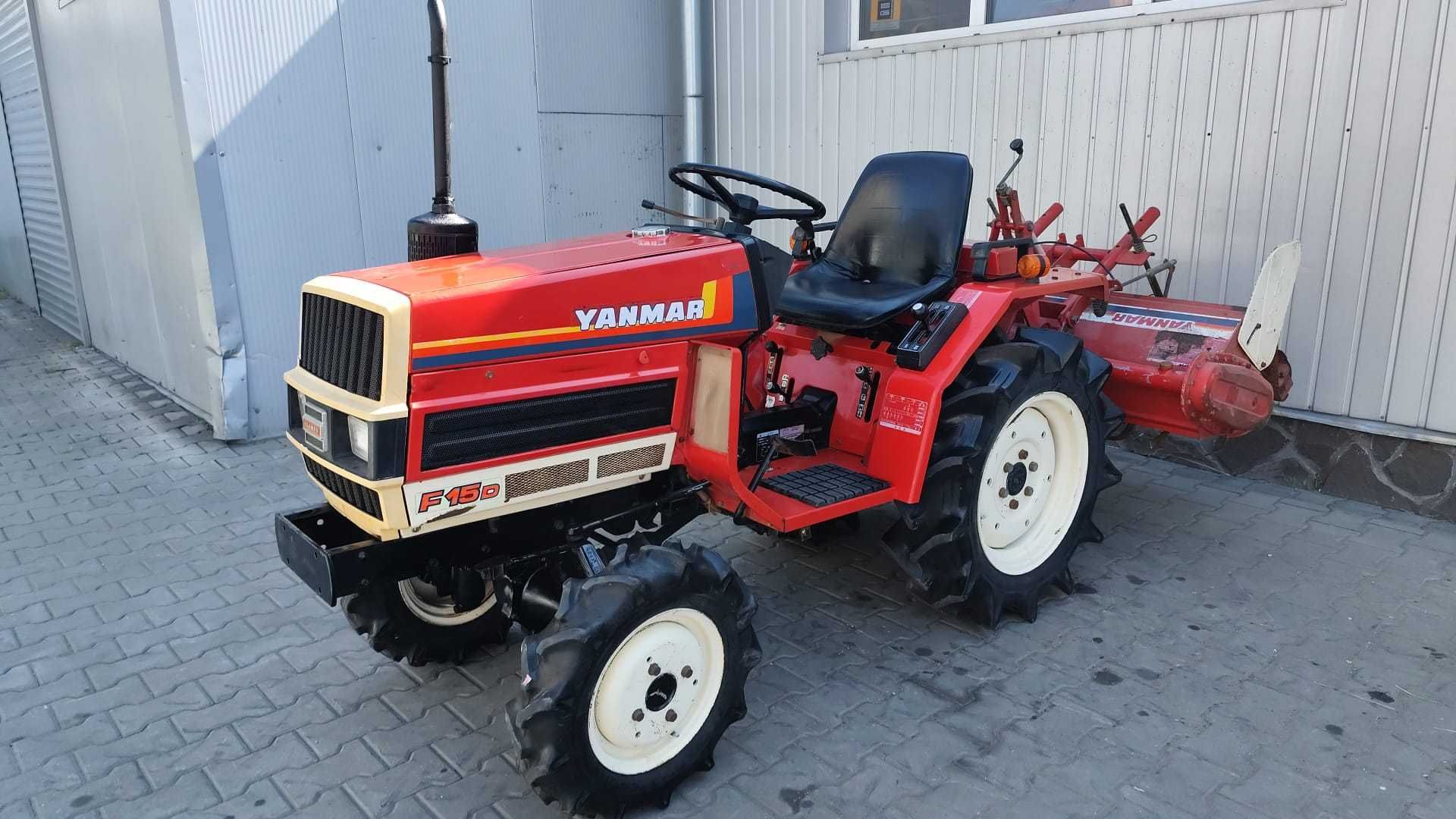 Japoński traktorek Yanmar F15D z glebogryzarką 4x4 15 km