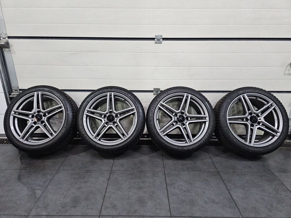Felgi 5x112 Mercedes AMG 18x8.5j + Opony zima Dunlop 245/40