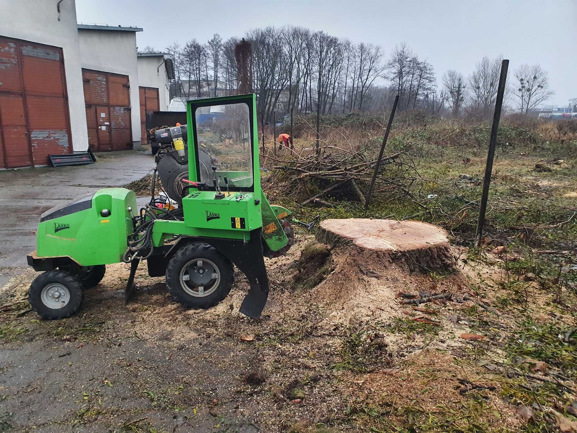 WYCINKA DRZEW frezowanie pni podnośnik koszowy 22m zwyżka rębak