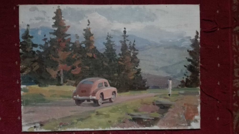 Вид на Говерлу К. Трохименко (1885-1979рр)  холст масло 49см х 34,5см