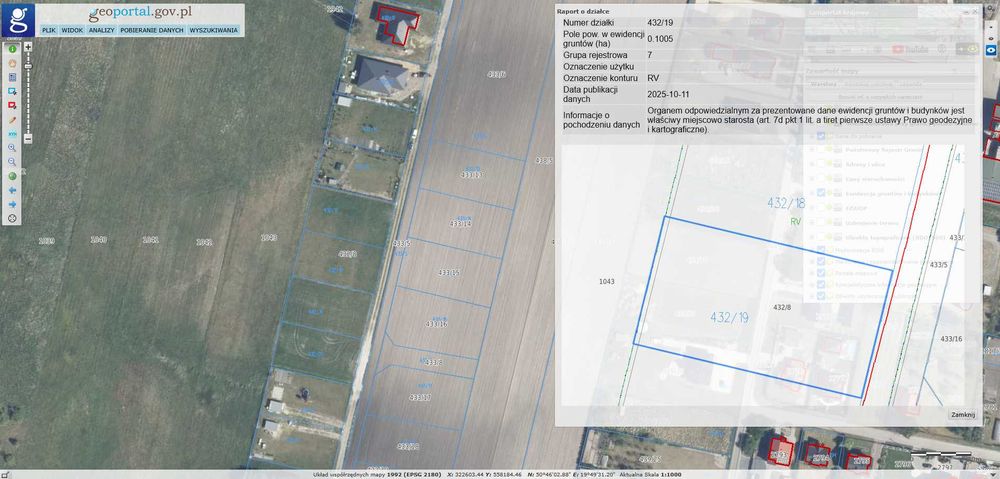 Działka Budowlana 1005 m2 Secemin nowe osiedle
