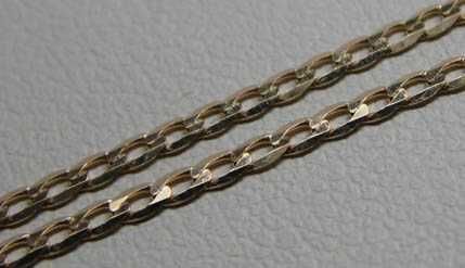 Złoty łańcuszek pancerka 50 cm. 1,5 mm.