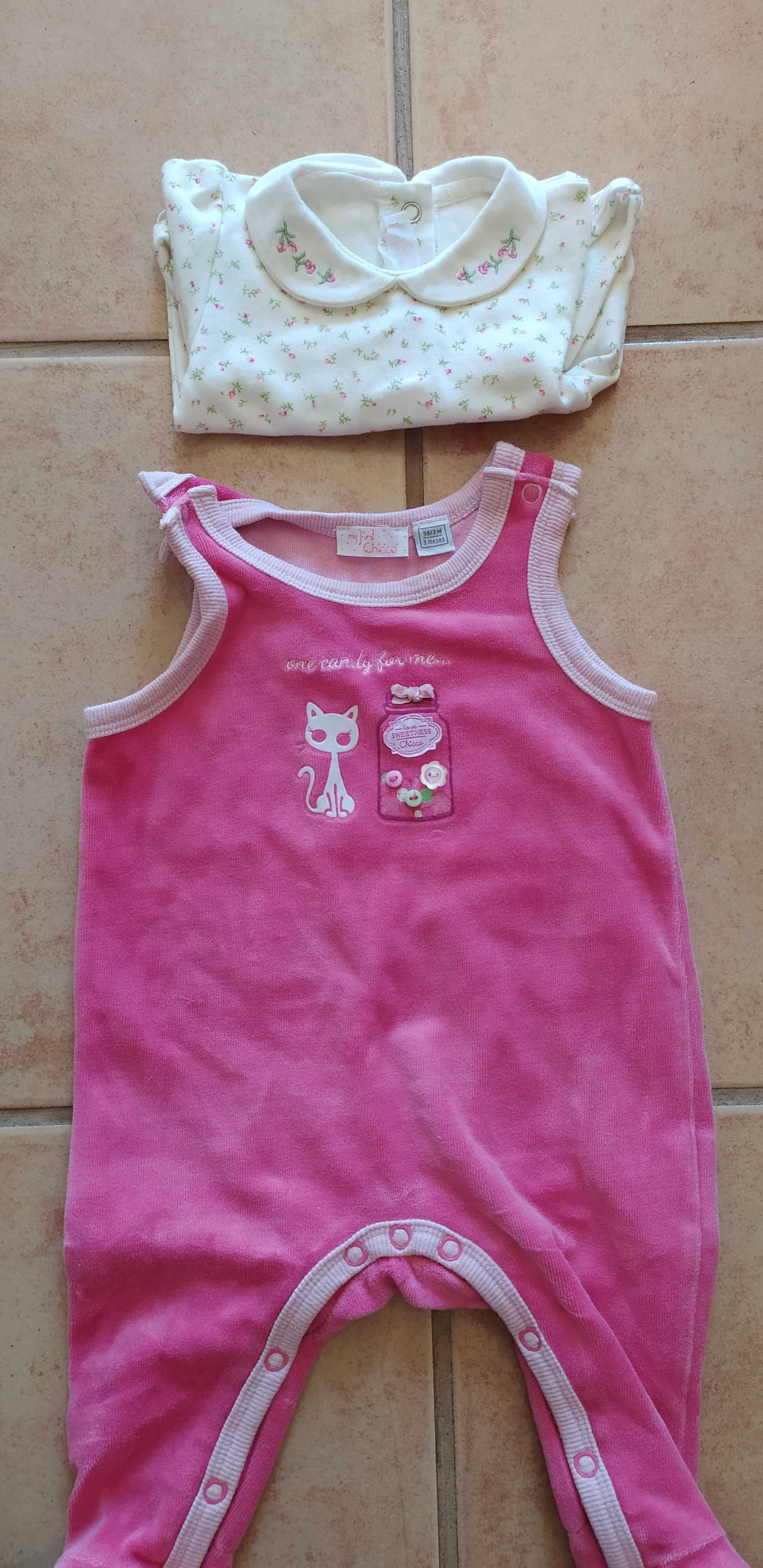 Conjunto chicco, bebé menina, 3 meses