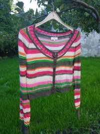 Kolorowy sweterek firmy Dept rozmiar S
