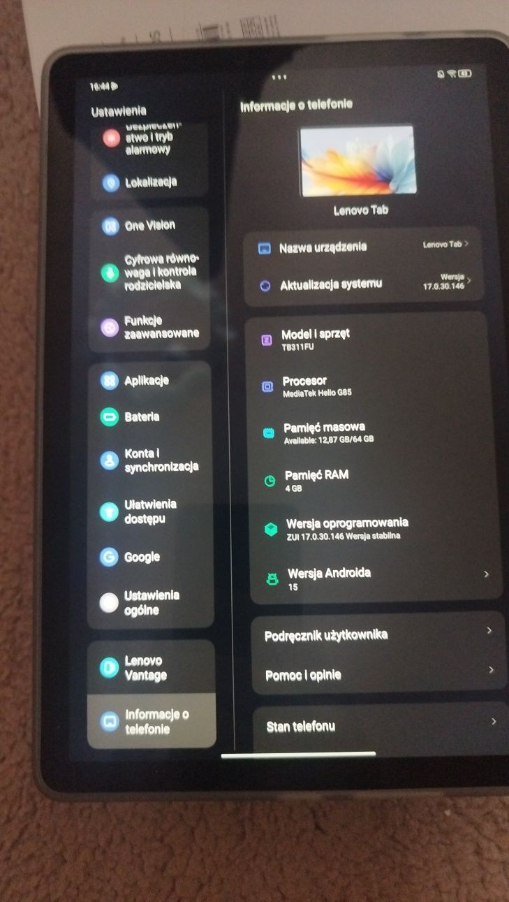 Tablet Lenovo 64Gb