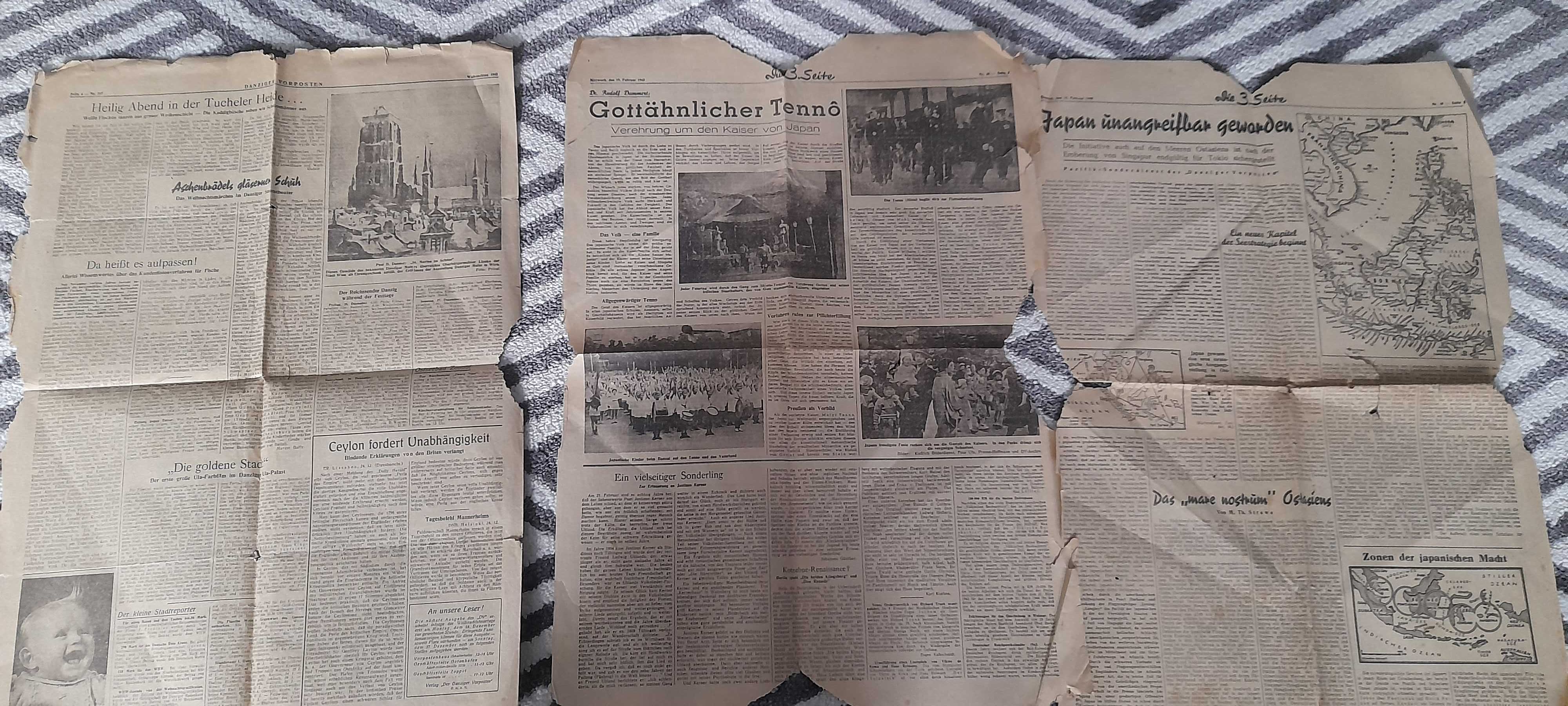 Niemcy Danzig faszystowskie gazety Danziger vorposten, rzesza 1941r