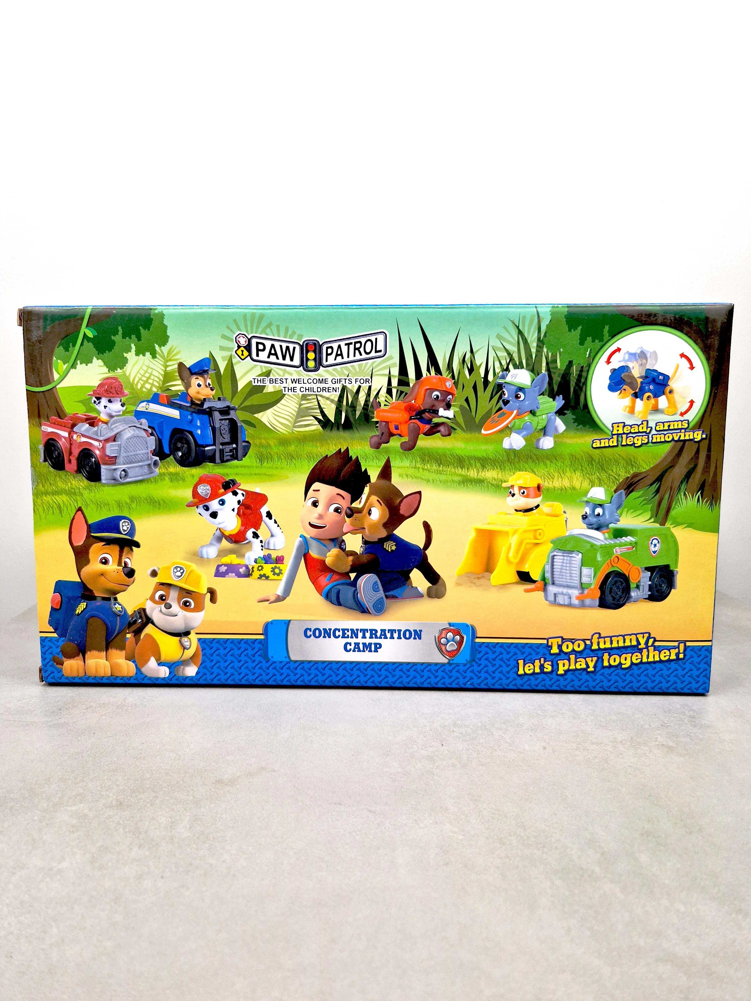 Paw Toy Figurki Pieski 4szt i 4 Autka z Figurkami