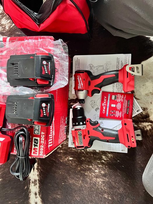 Milwaukee 18v zestaw wiertarka wkrętarka usa makita dewalt bosch