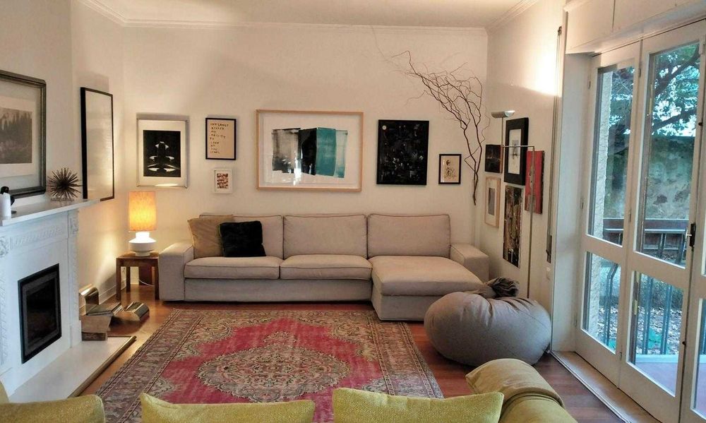 sofá cinzento com chaise longue muito bom estado