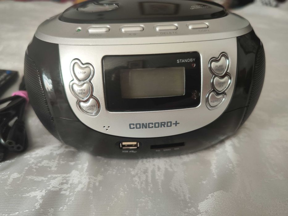 Radio DVD portatil, com USB, 100% NOVO