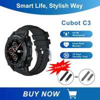 Водонепроницаемые 5ATM умные смарт часы Cubot C3 Smartwatch