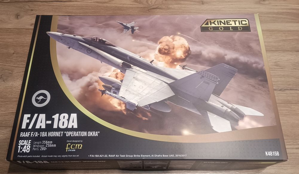 F/A-18a Hornet, Kinetic 1:48. Model do sklejania