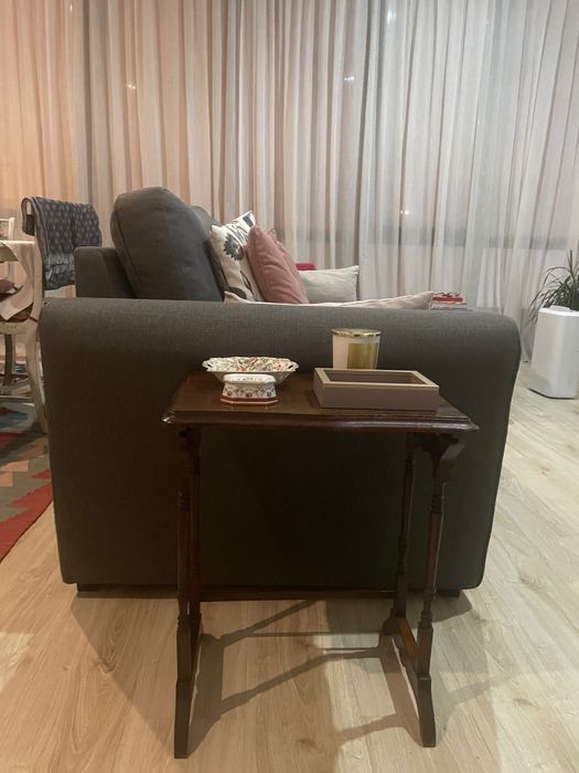 Sofá-cama 3 lugares com chaise longue