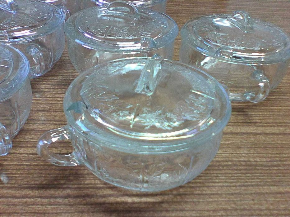 Conjunto taças com tampa Crisal Portugal