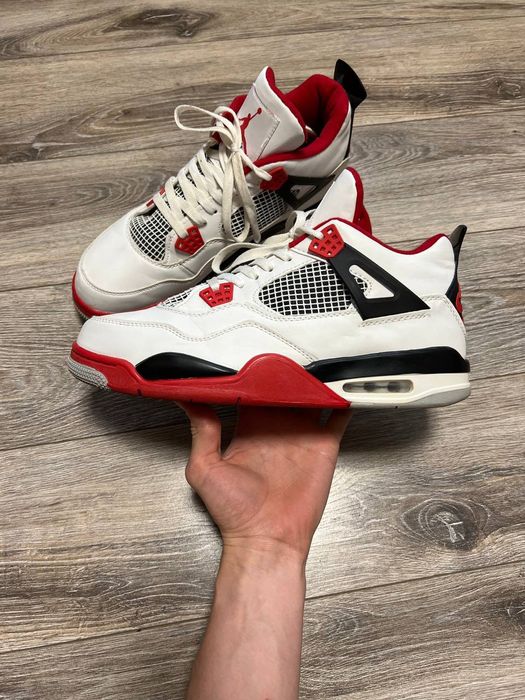 Зимні кросівки Nike Air Jordan 4 Retro Fire Red, Зимові кросовки Найк