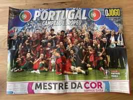 Poster Seleção Portuguesa Euro 2016 Portugal Campeão Europeu (O Jogo)