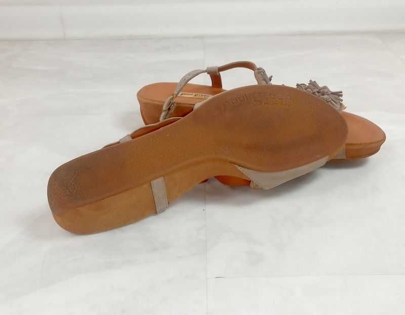 Sandały PAUL GREEN damskie  ze skóry welurowej r. 41 / 26,5cm