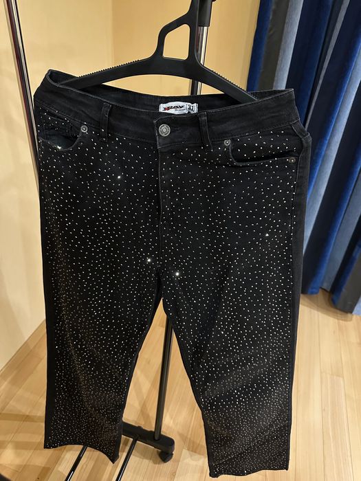 Джинси прямі з блискітками