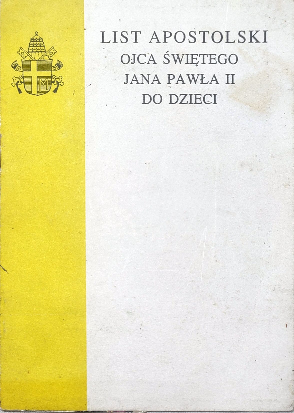 List apostolski ojca Świętego