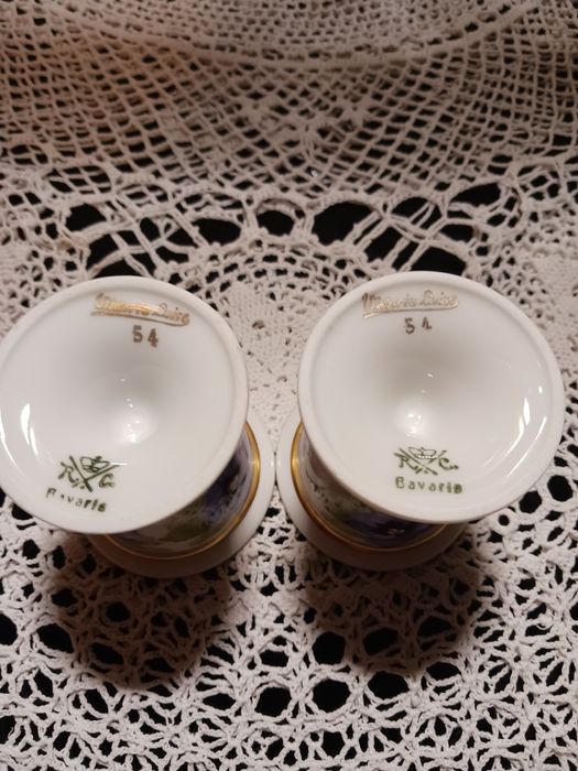 Rosenthal kieliszki do jajek Chryzantheme Victoria bratki