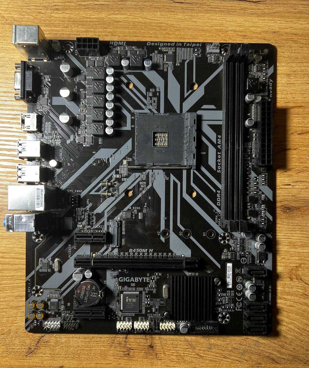 Материнська плата Gigabyte B450M H (sAM4, AMD B450, PCI-Ex16)